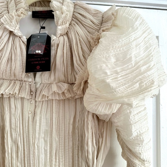 CRIMSON PEAK La Femme en Noir Edith Victorian Gown in Ivory - size medium - NWT - Picture 9 of 12